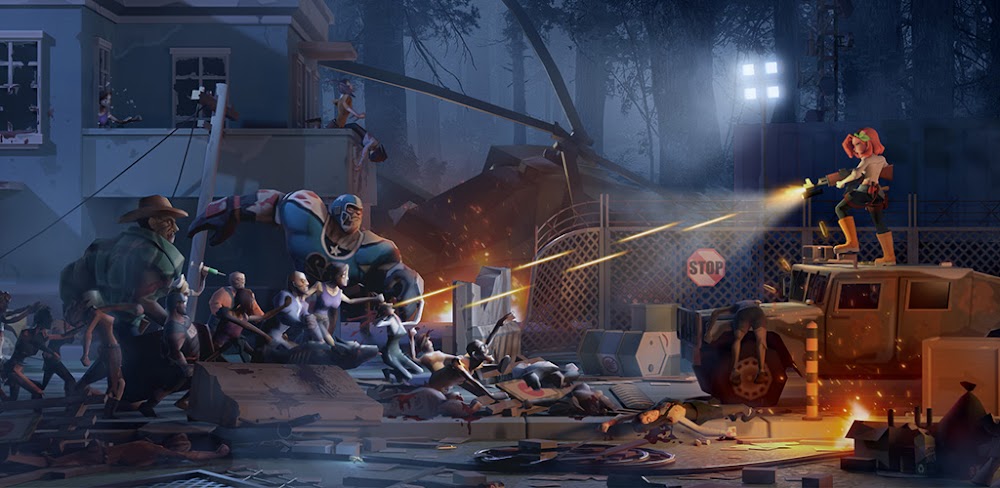 Tangkapan layar gameplay Zombie Waves 1