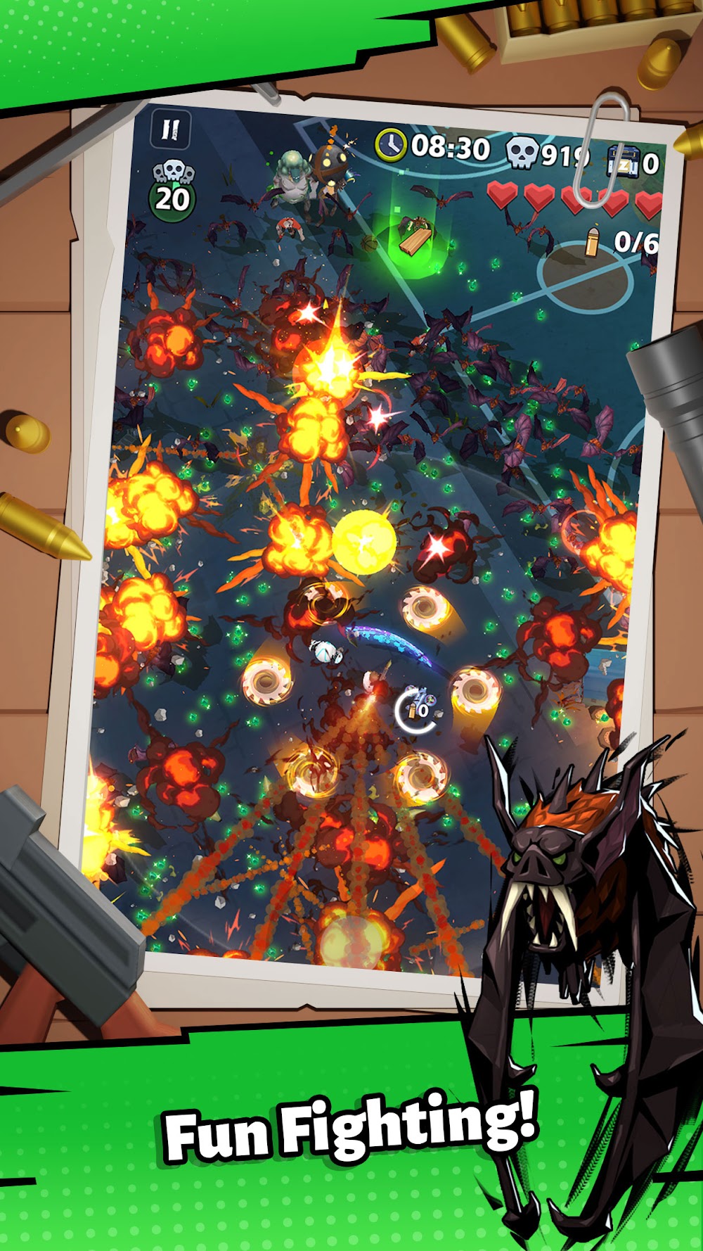 Tangkapan layar gameplay Zombie Waves 3