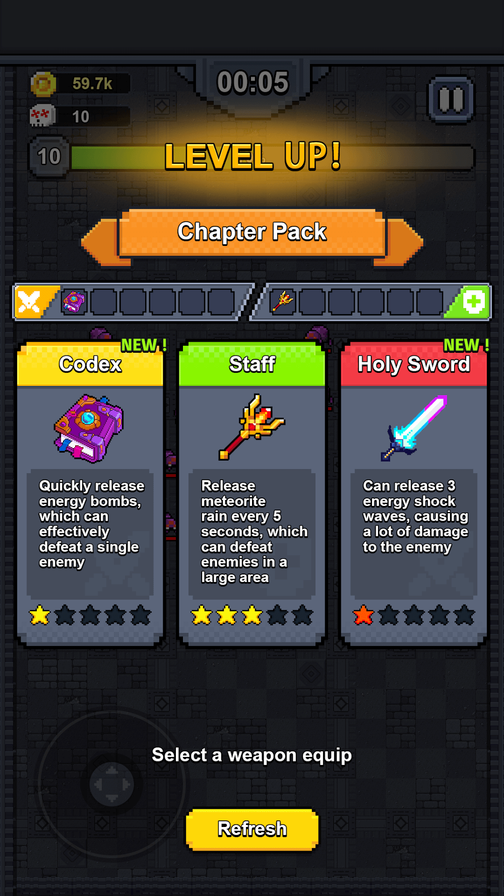 Capture d'écran de combat de boss de Survivor Warrior 5