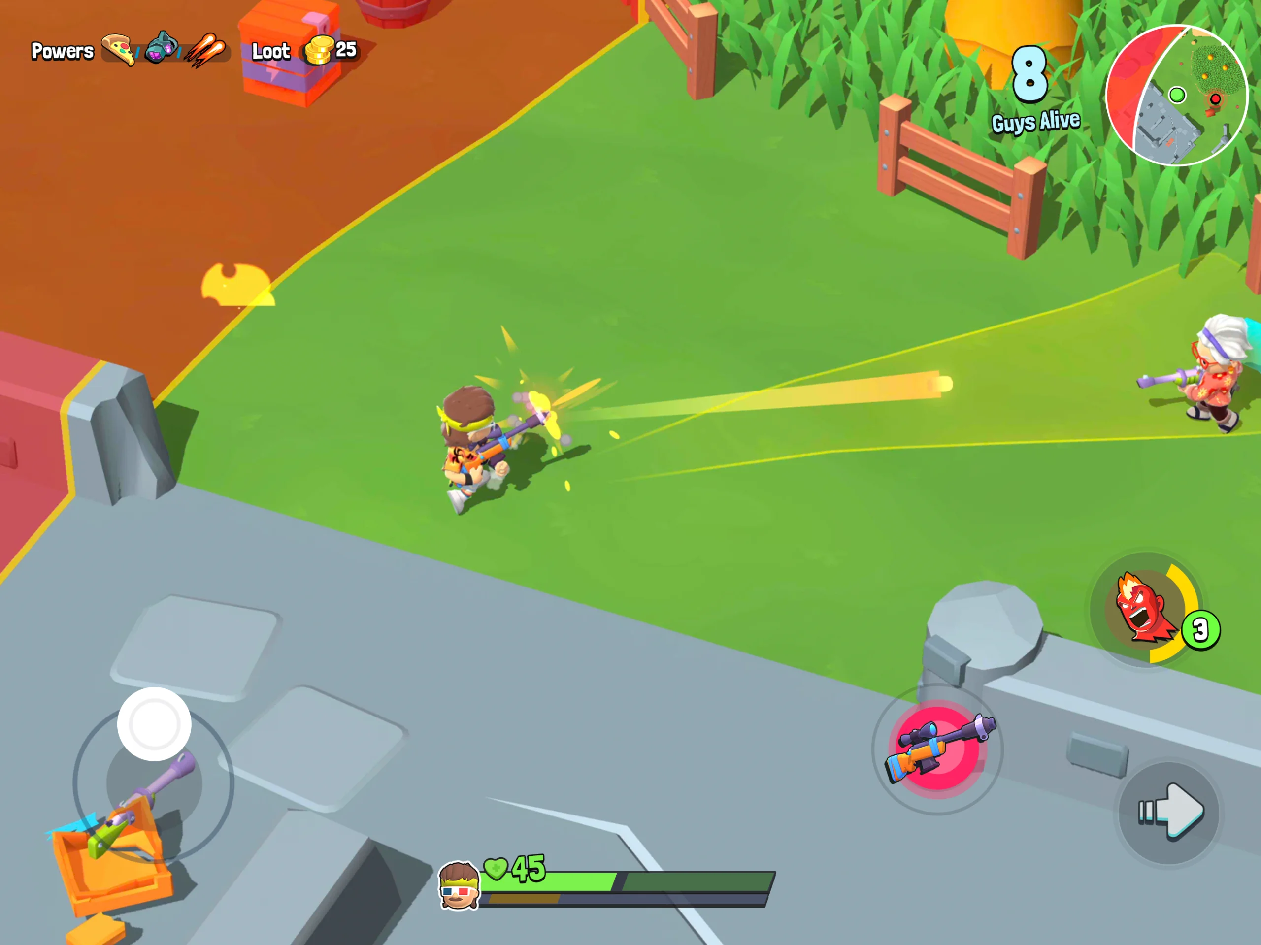 Capture d'écran de gameplay 4 de Battle Guys : Royale
