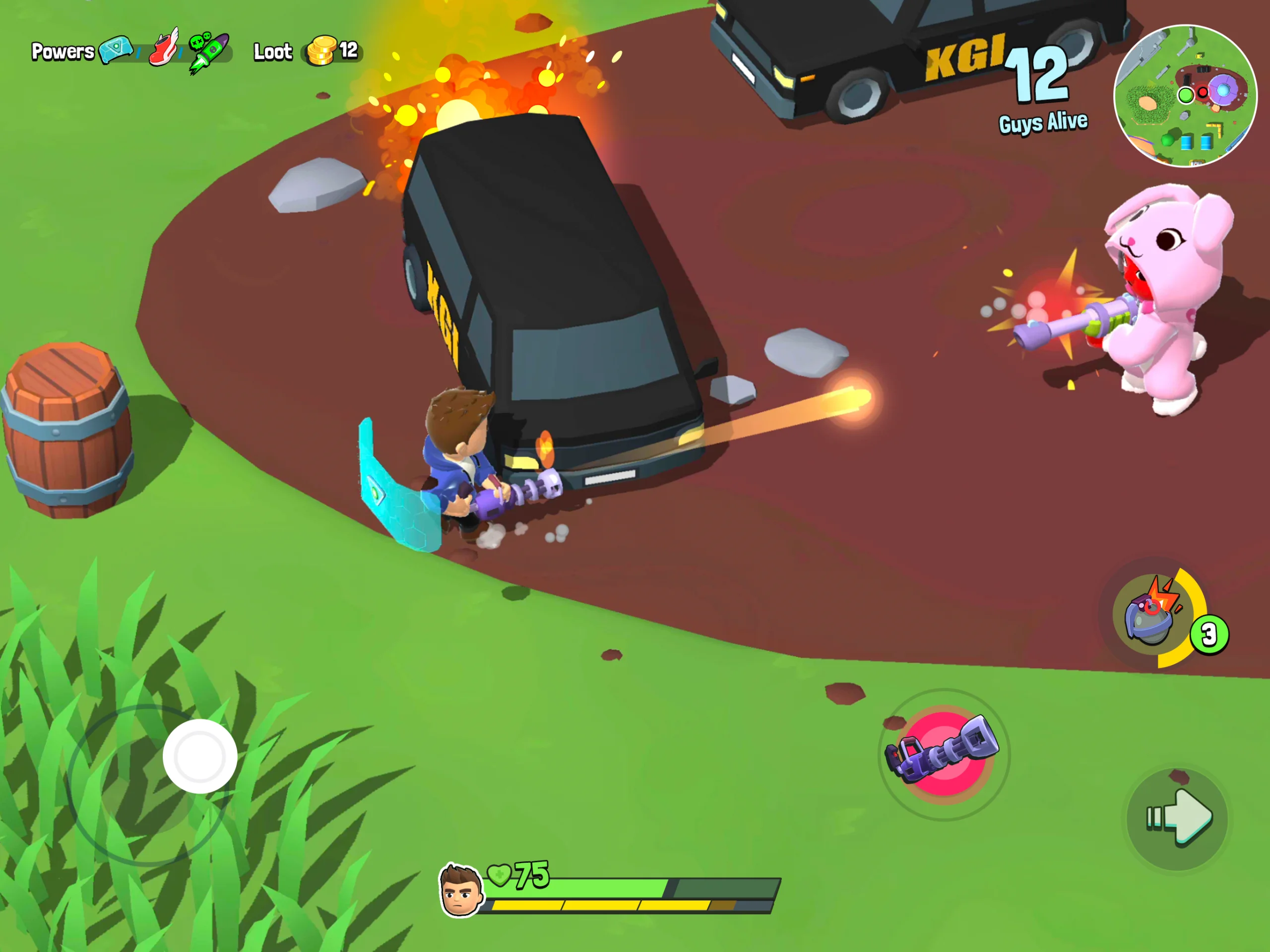 Capture d'écran de gameplay 1 de Battle Guys : Royale