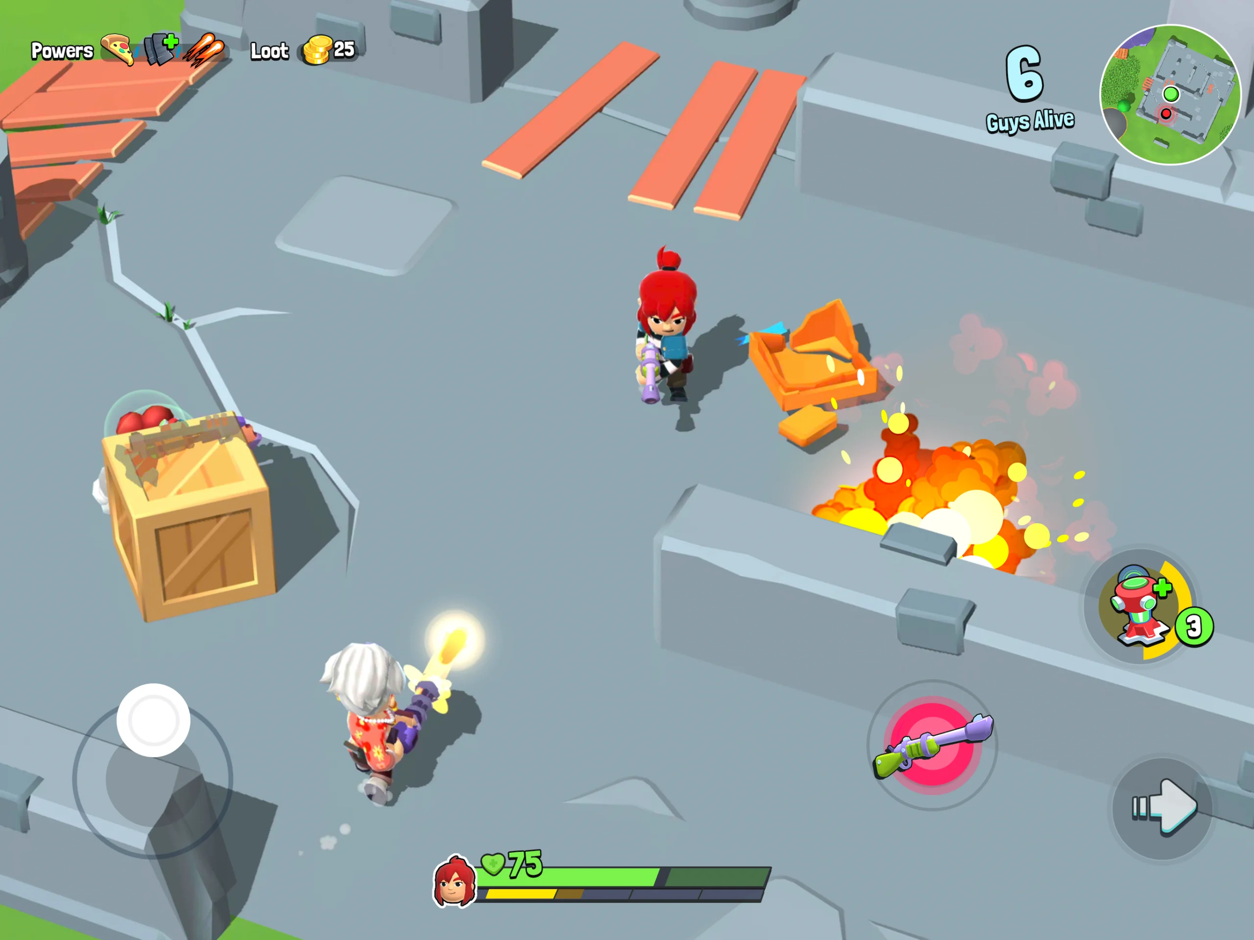Capture d'écran de gameplay 2 de Battle Guys : Royale