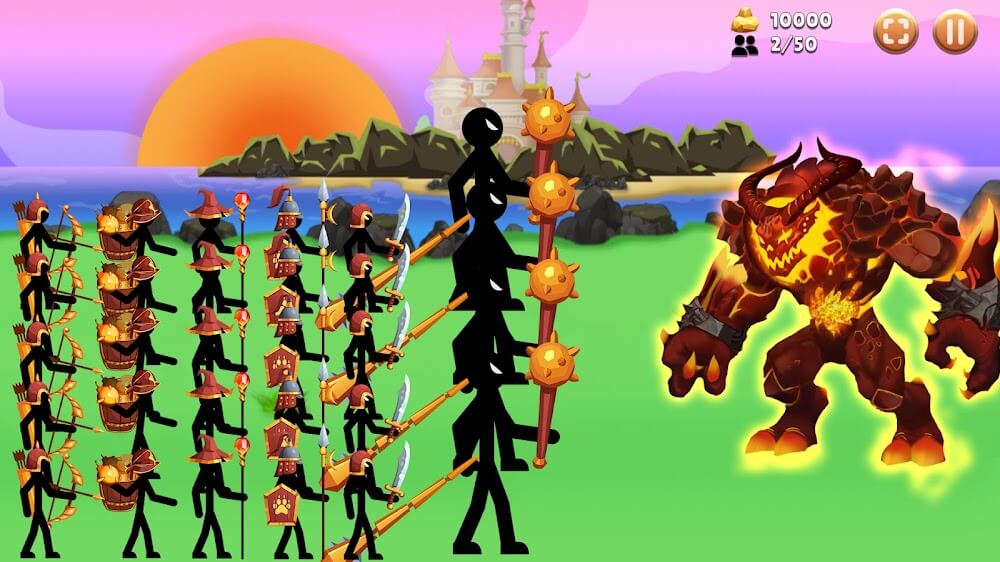 Capture d'écran de gameplay Stickman War: Clash of Stick 5
