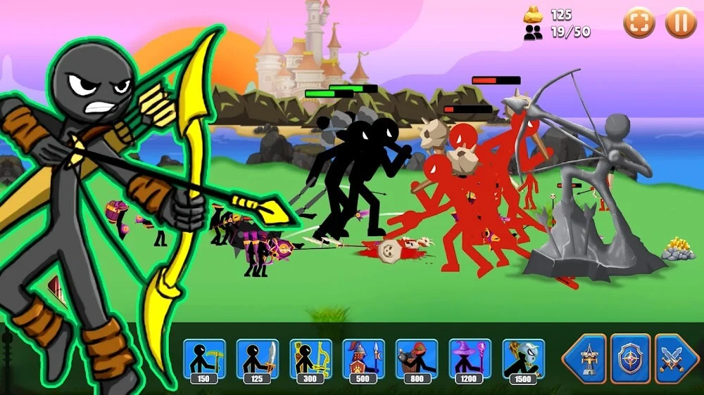 Capture d'écran de gameplay Stickman War: Clash of Stick 2