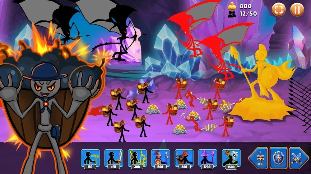Capture d'écran de gameplay Stickman War: Clash of Stick 7