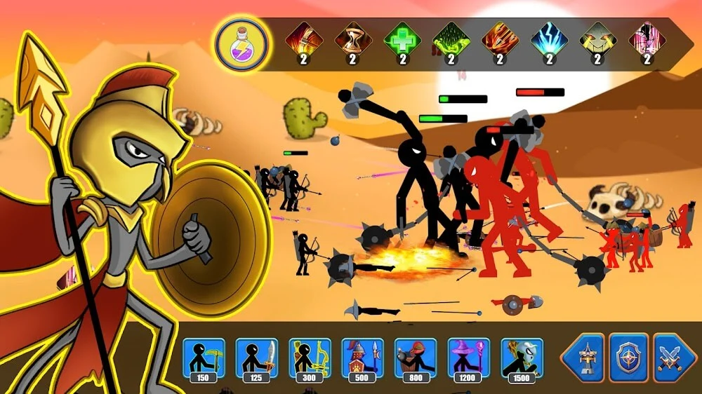Capture d'écran de gameplay Stickman War: Clash of Stick 3