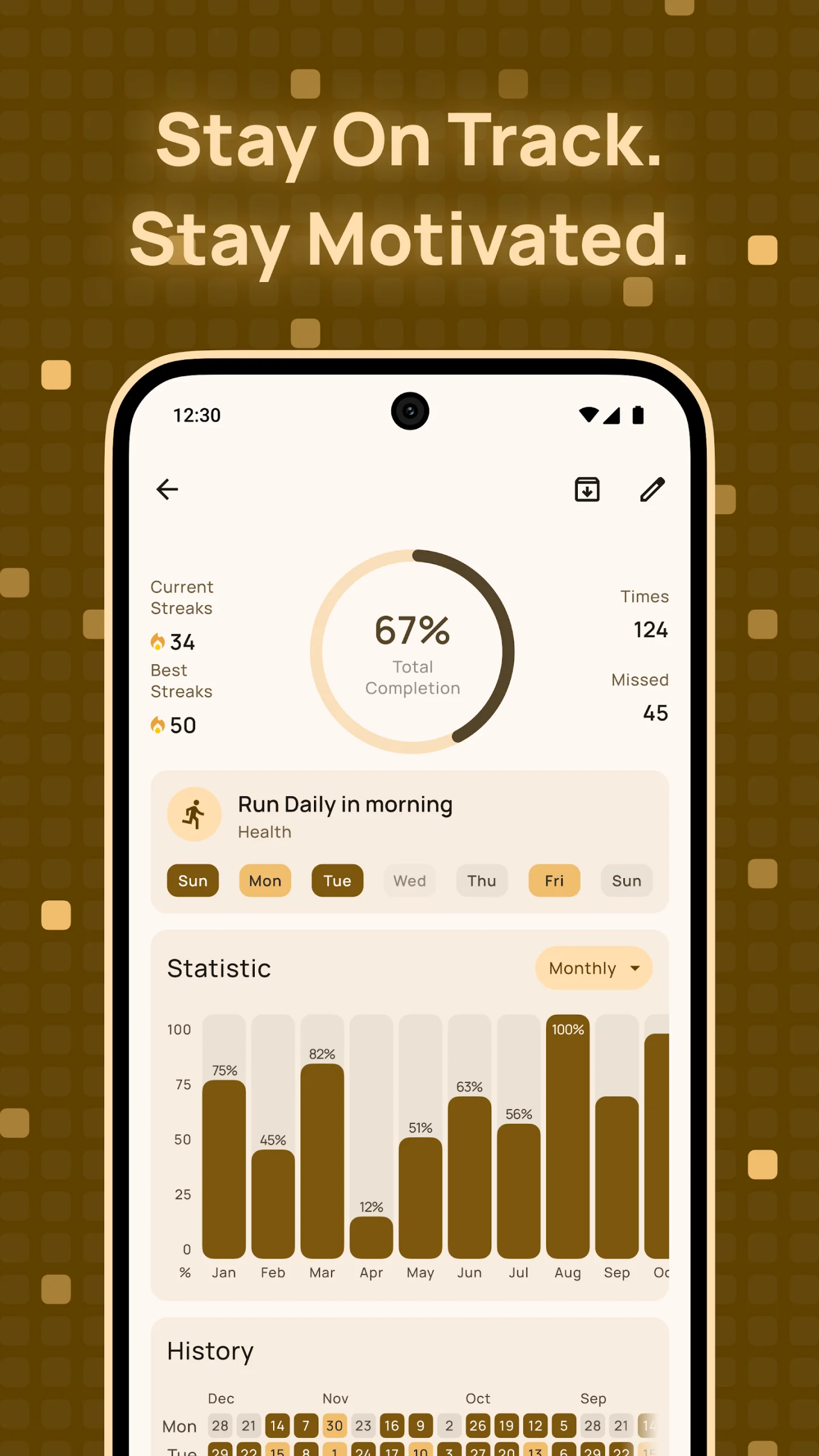 Habstick – Daily Habit Tracker aperçu de l'application 2