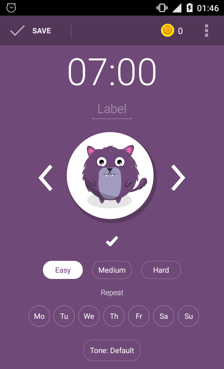 Capture d'écran de l'application horloge 2
