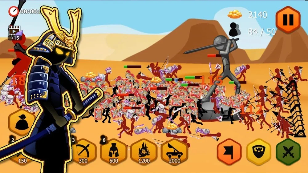 Capture d'écran de gameplay Stickman Battle 2 5