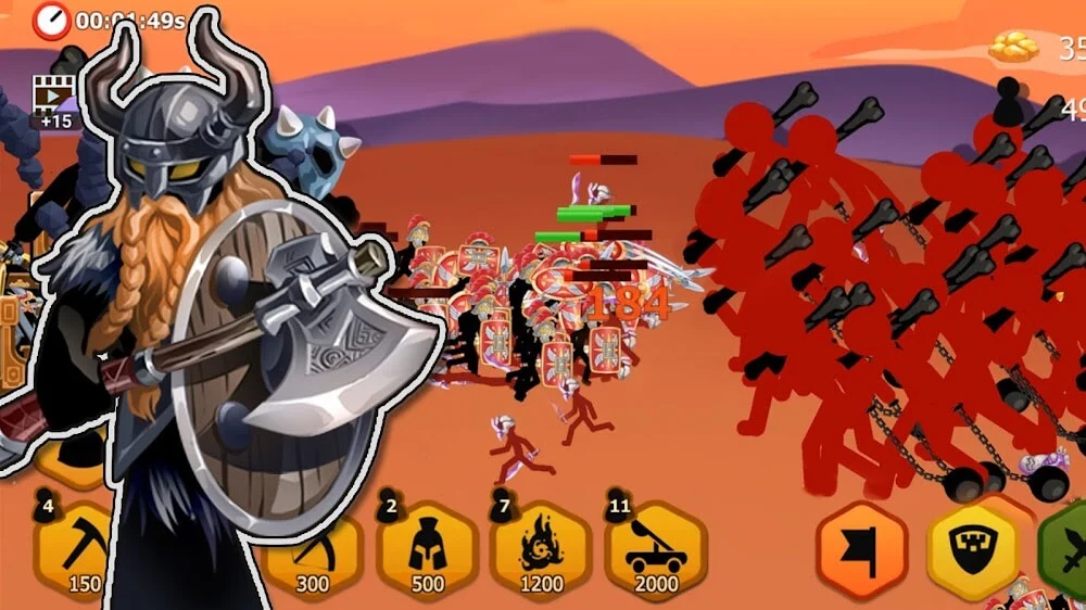 Capture d'écran de gameplay Stickman Battle 2 3