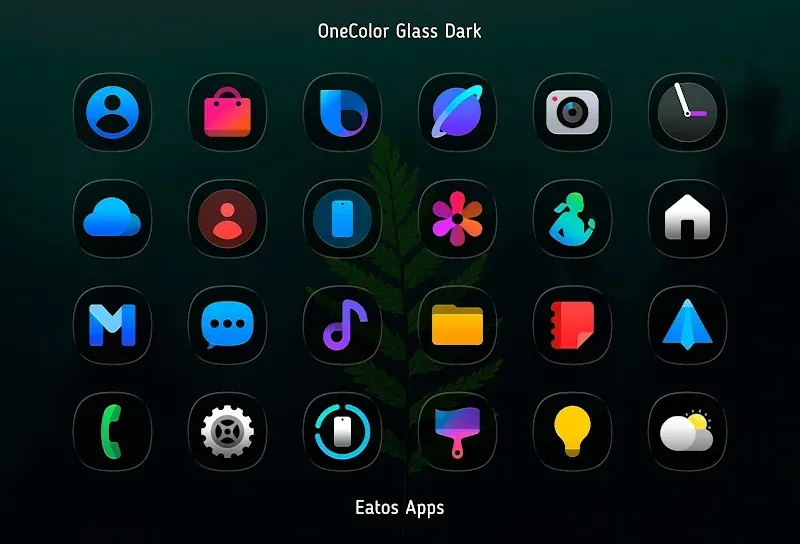 OneColor GlassDark - Icon Pack preview 2