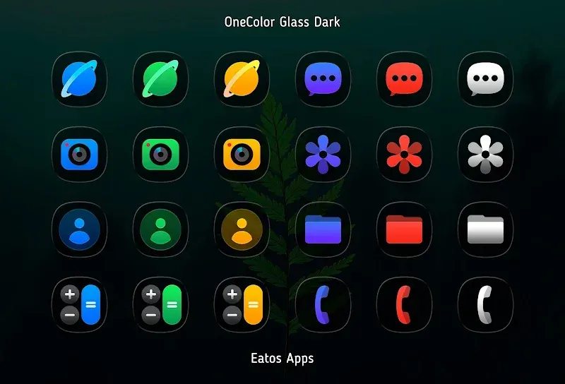 OneColor GlassDark - Icon Pack preview 4