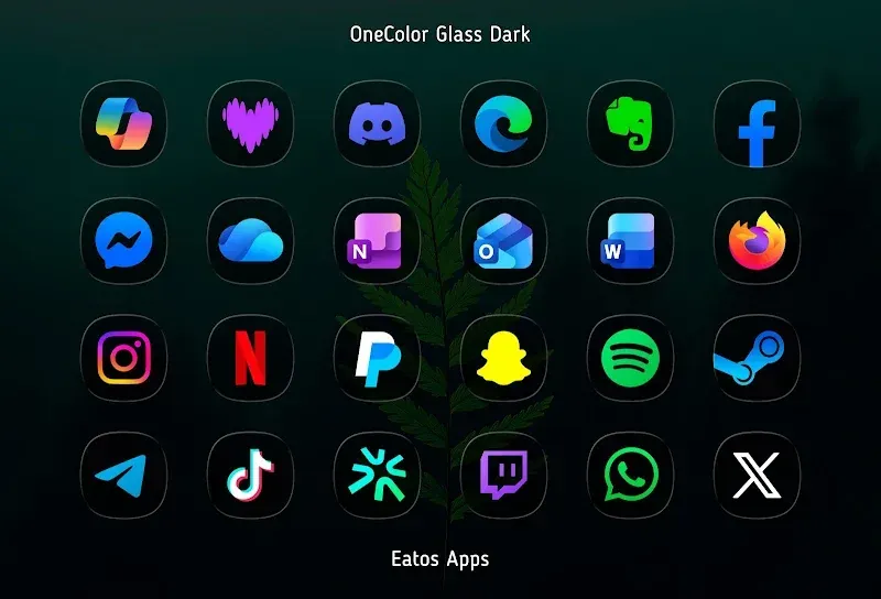 OneColor GlassDark - Icon Pack preview 5