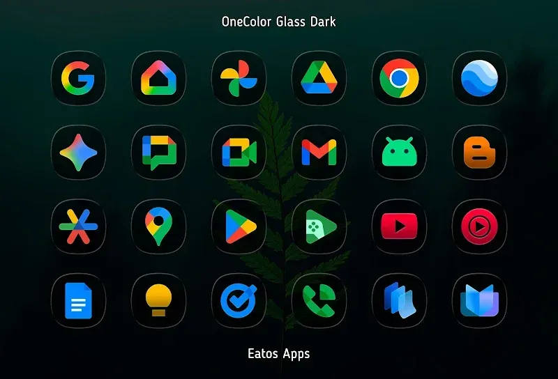 OneColor GlassDark - Icon Pack preview 3