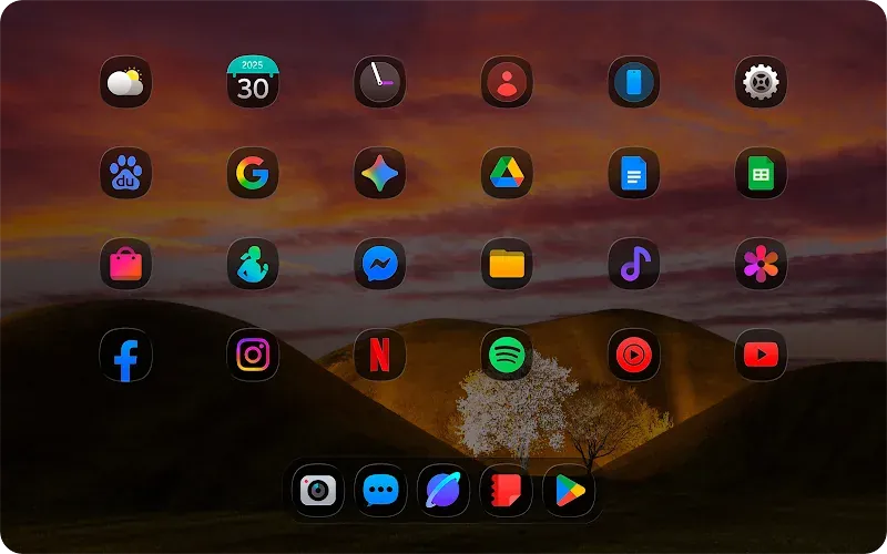 OneColor GlassDark - Icon Pack preview 6