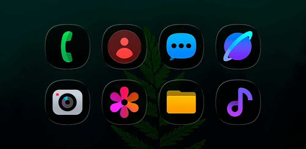 OneColor GlassDark - Icon Pack preview 1