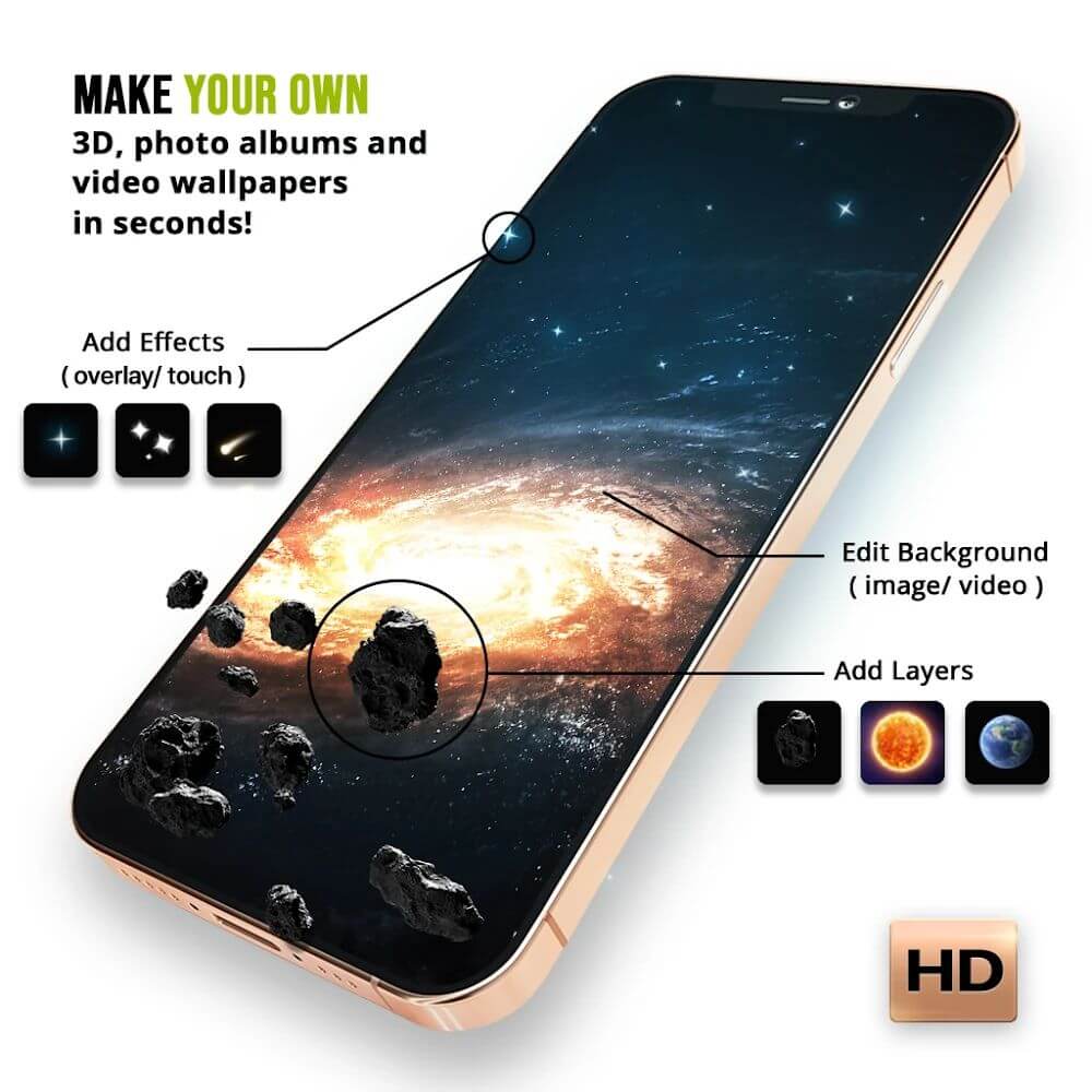 Wave Live Wallpapers Maker 3D screenshot 4