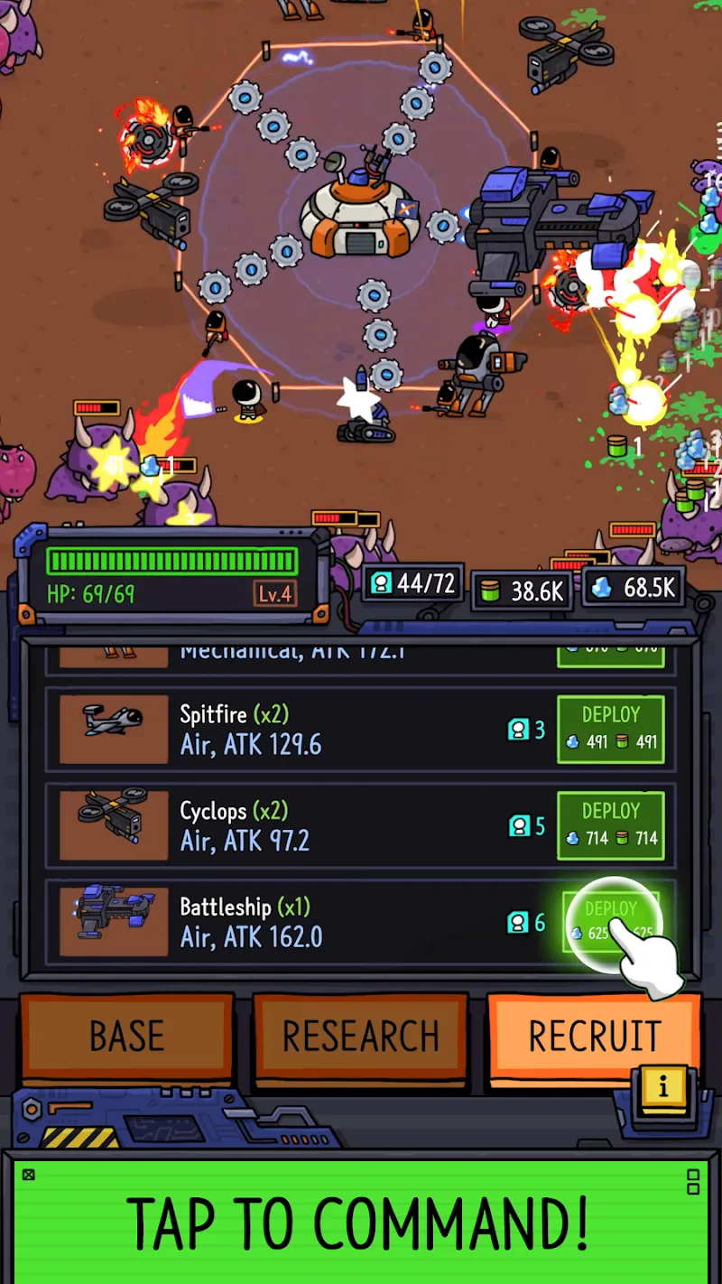 SpaceXYZ MOD APK: Idle Tower Defense Capture d'écran 6