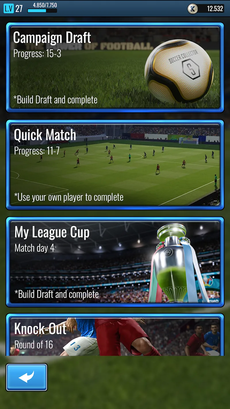 Captura de pantalla de Soccer Collector: Build Team 5