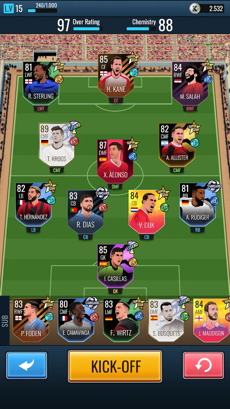 Captura de pantalla de Soccer Collector: Build Team 3