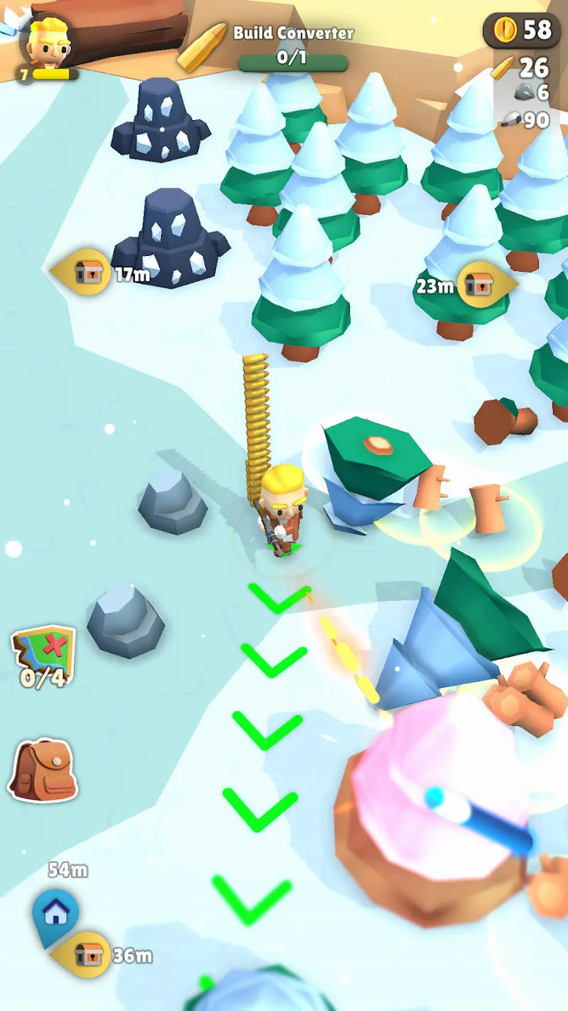 Tangkapan layar gameplay Snow Survivor 3