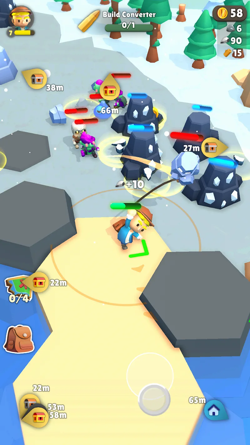 Tangkapan layar gameplay Snow Survivor 5