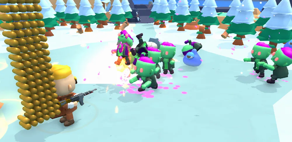 Tangkapan layar gameplay Snow Survivor 1