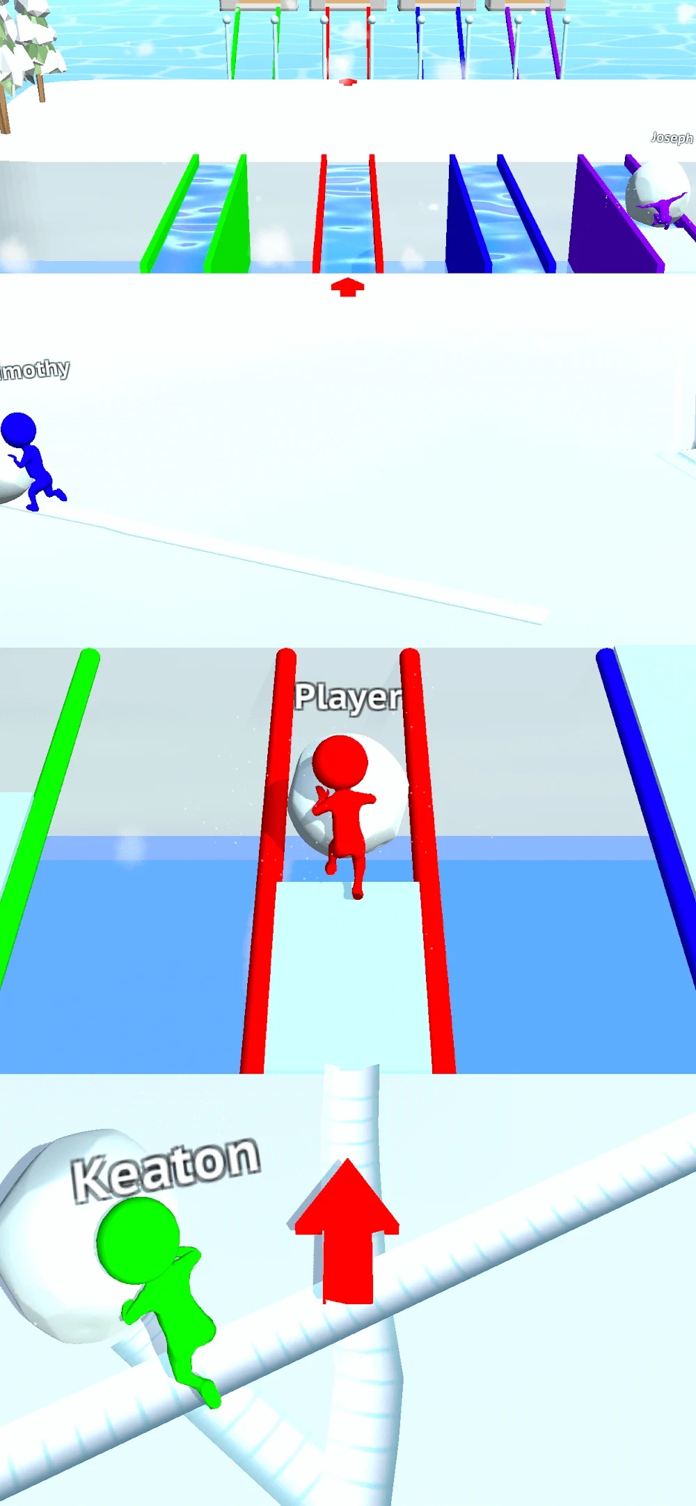 Screenshot gameplay Snow Race!! 3