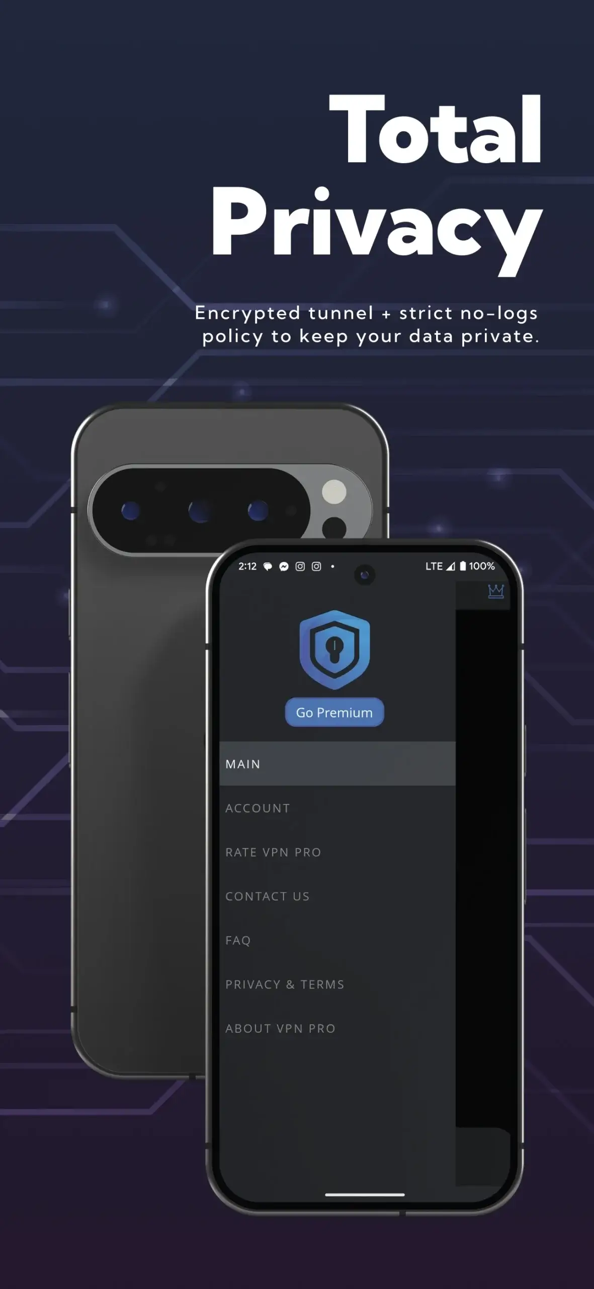 Screenshot 1 of VPN Pro – Fast & Secure Proxy