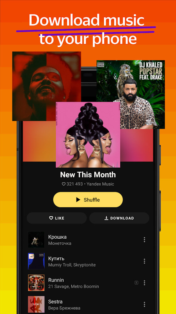 Yandex Music dan Podcasts Tangkapan Layar 5