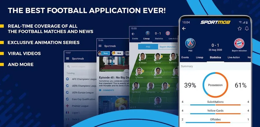 Captura de tela do app SportMob 1