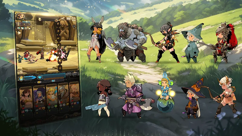 Captura de pantalla del juego de Spirit Girl Idle 4