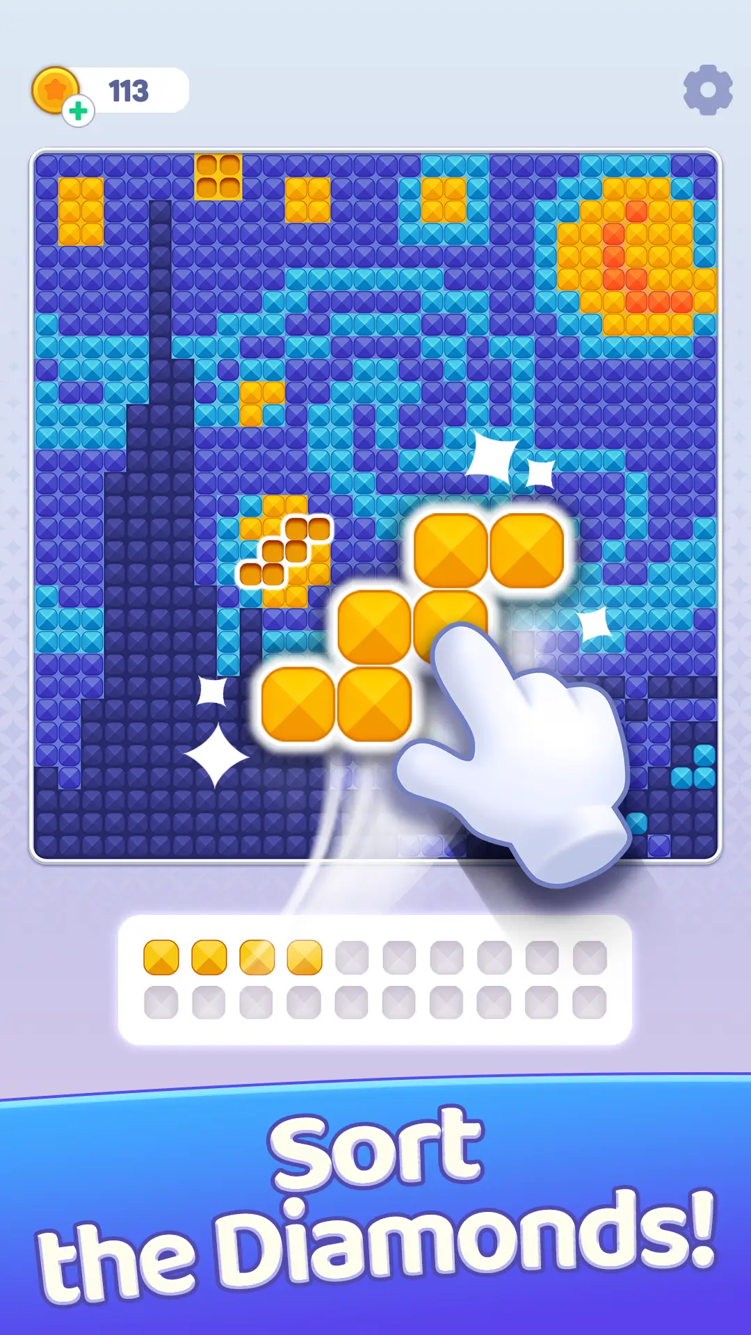 Captura de pantalla de Brilliant Sort: Diamond Puzzle 1