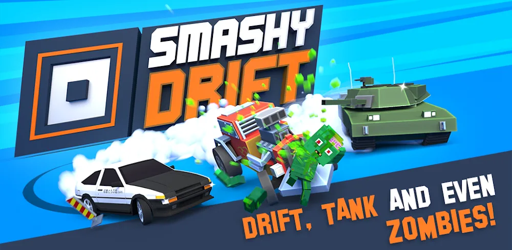 Tangkapan layar gameplay Smashy Drift Racing 1