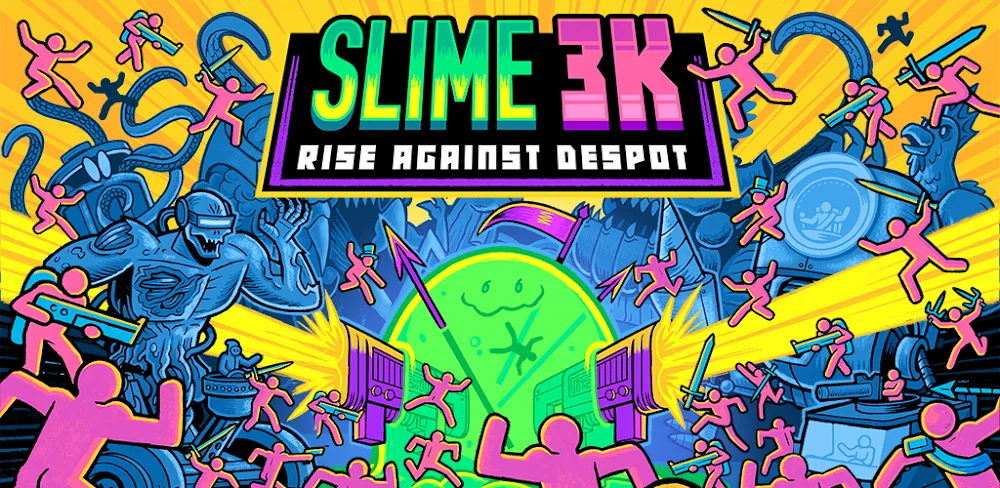 Tangkapan layar dalam game Slime 3K: Rise Against Despot 1