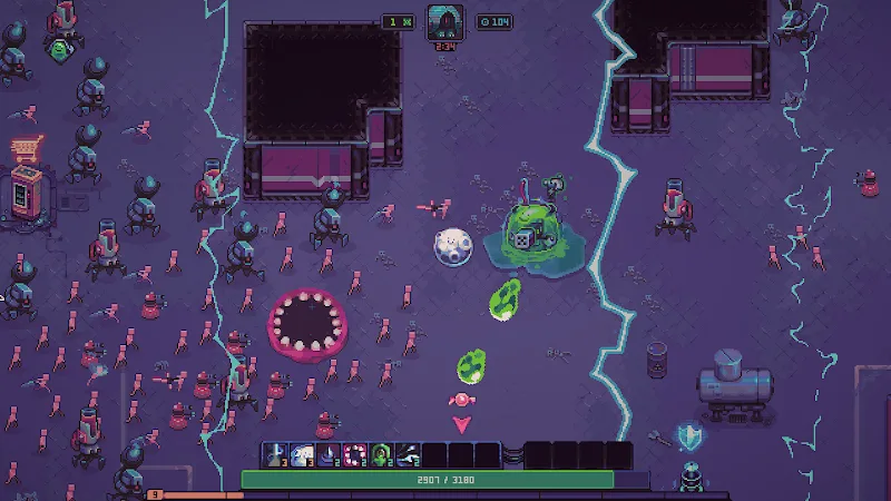 Tangkapan layar dalam game Slime 3K: Rise Against Despot 2