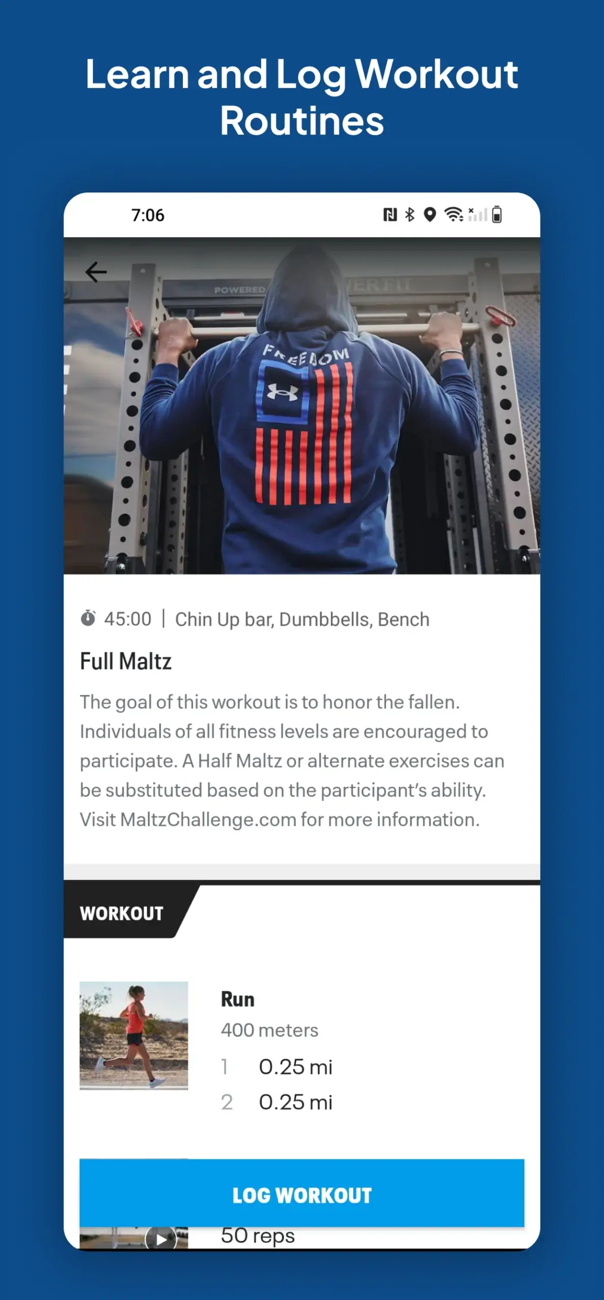 Captura de pantalla de la aplicación Map My Fitness Workout Tracker 3