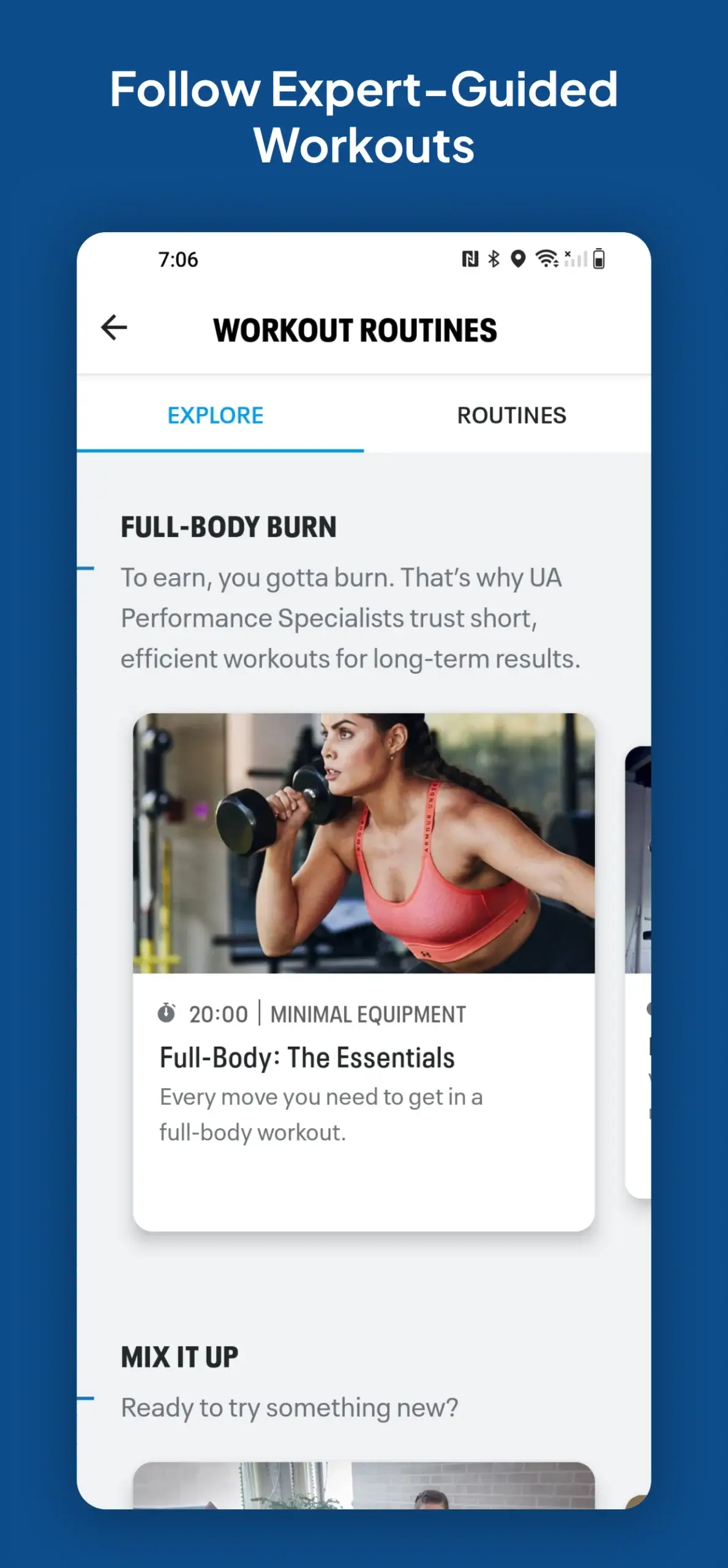 Captura de pantalla de la aplicación Map My Fitness Workout Tracker 5