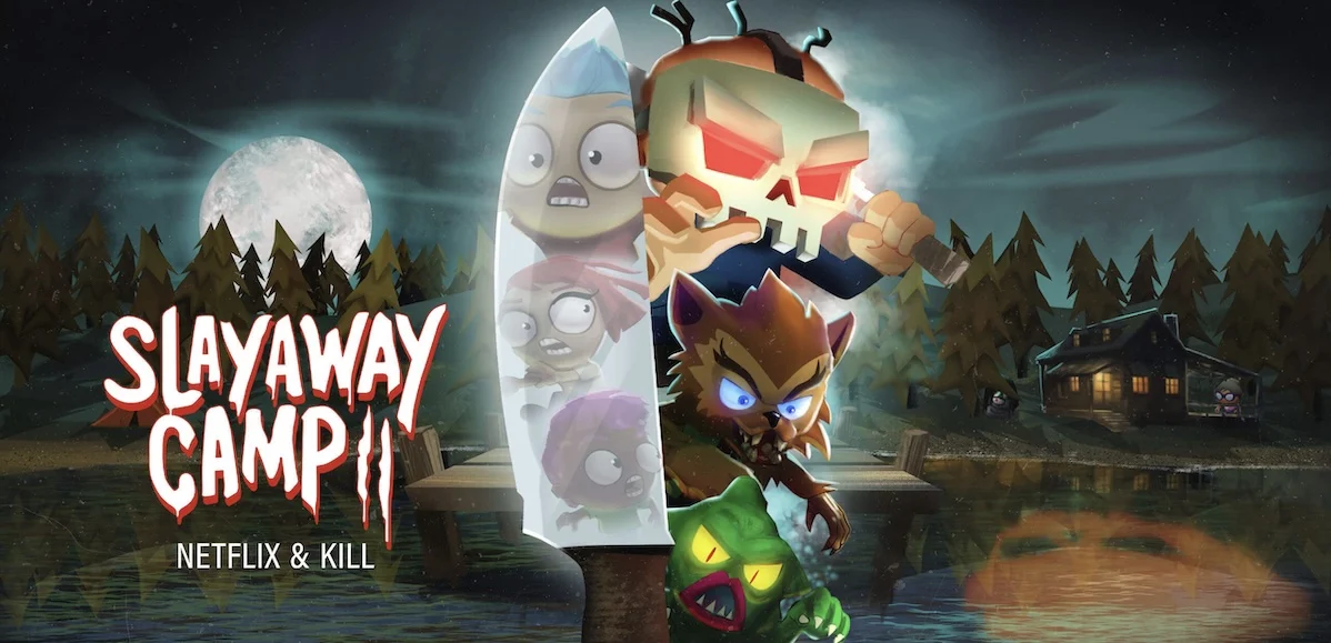 Captura de pantalla del juego de Slayaway Camp 2: Netflix & Kill 1