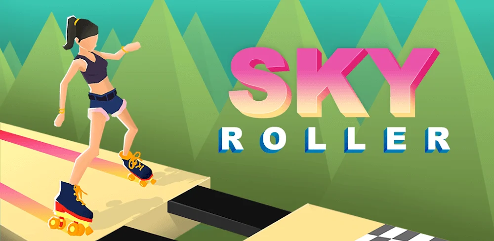 Sky Roller: Rainbow Skating - Screenshot 1