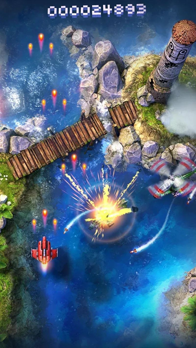 Captura de pantalla del gameplay de Sky Force 2