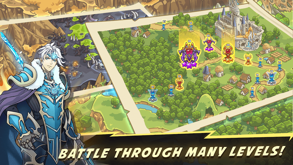 Tangkapan layar gameplay Kingdom War TD 3