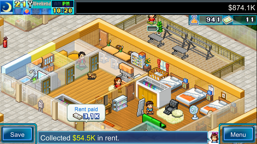 Captura de pantalla del gameplay de Dream House Days DX 4