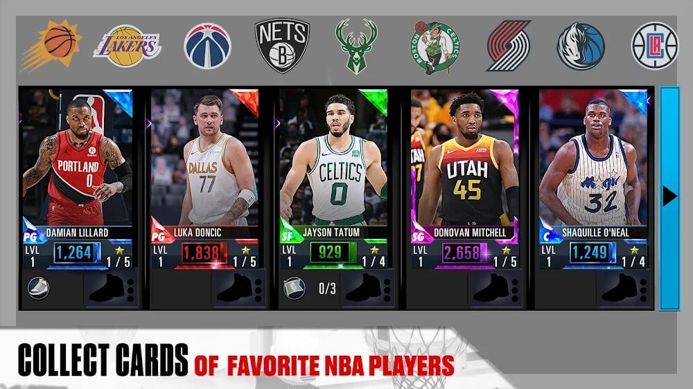 Captura de pantalla del juego de baloncesto de NBA 2K Mobile 4