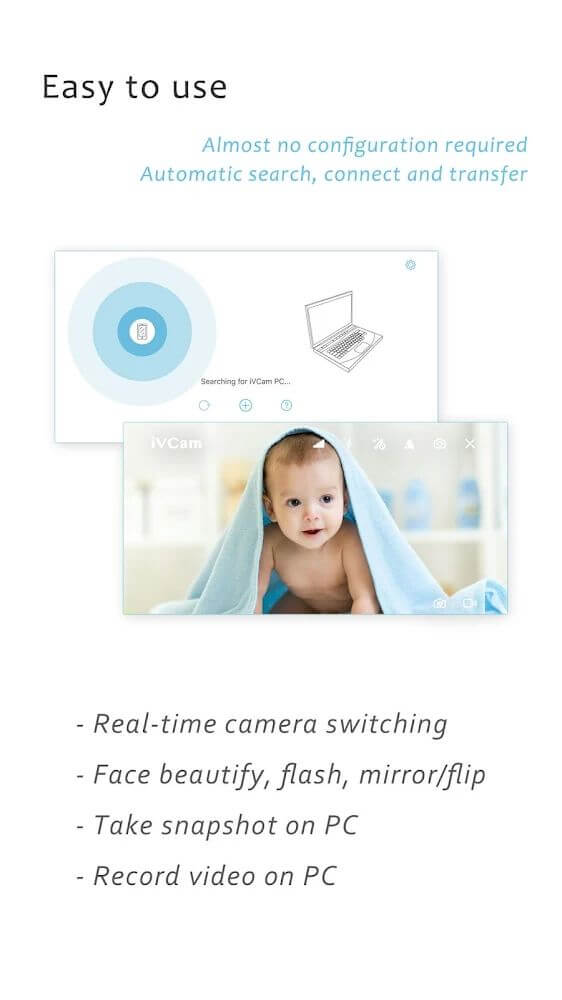 iVCam Webcam preview 3