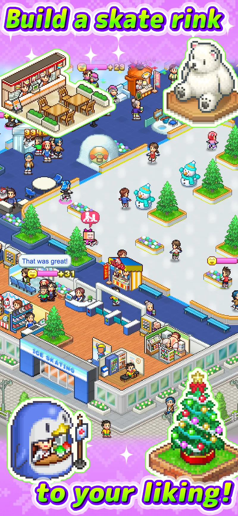 Captura de pantalla del gameplay de Skating Rink Story 2