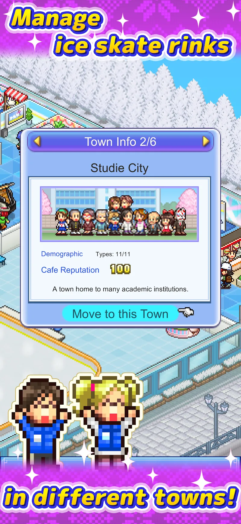 Captura de pantalla del gameplay de Skating Rink Story 5