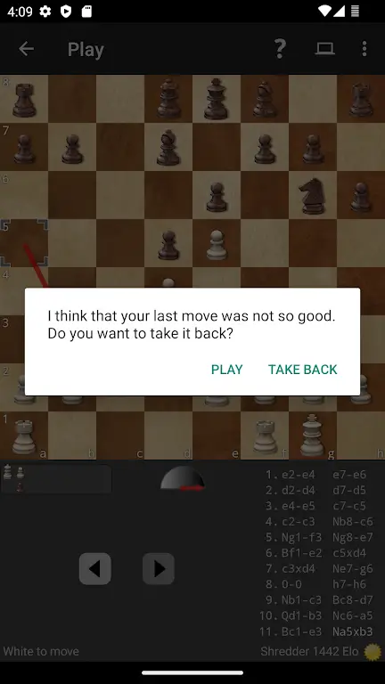 Captura de pantalla de Shredder Chess 4