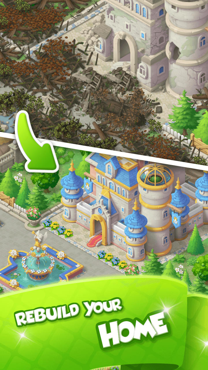 Tangkapan layar gameplay Royal Merge 3
