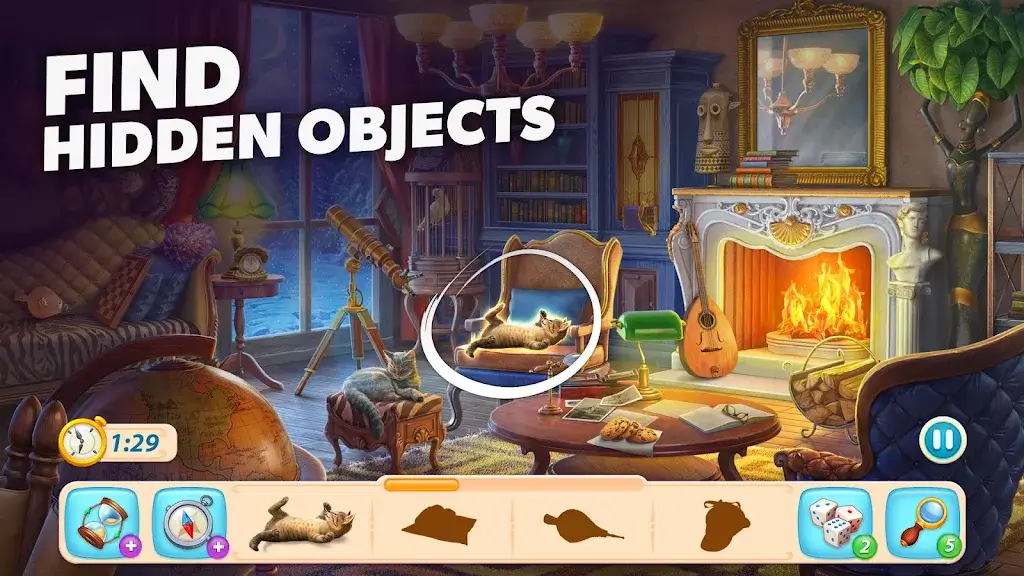 Captura de pantalla del gameplay de Secret Mansion: Hidden Objects 2